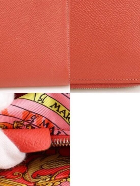 Hermes Rose Jaipur Epsom Leather Azap Silk In Zip Around  HERMES Azap long silk in Purse Rose Jaipur pink Epsom Women